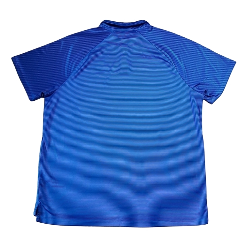Mizuno Blue Striped Casual Golf Polo Shirt XXL Large Short Sleeve Activewear - Picture 2 of 3